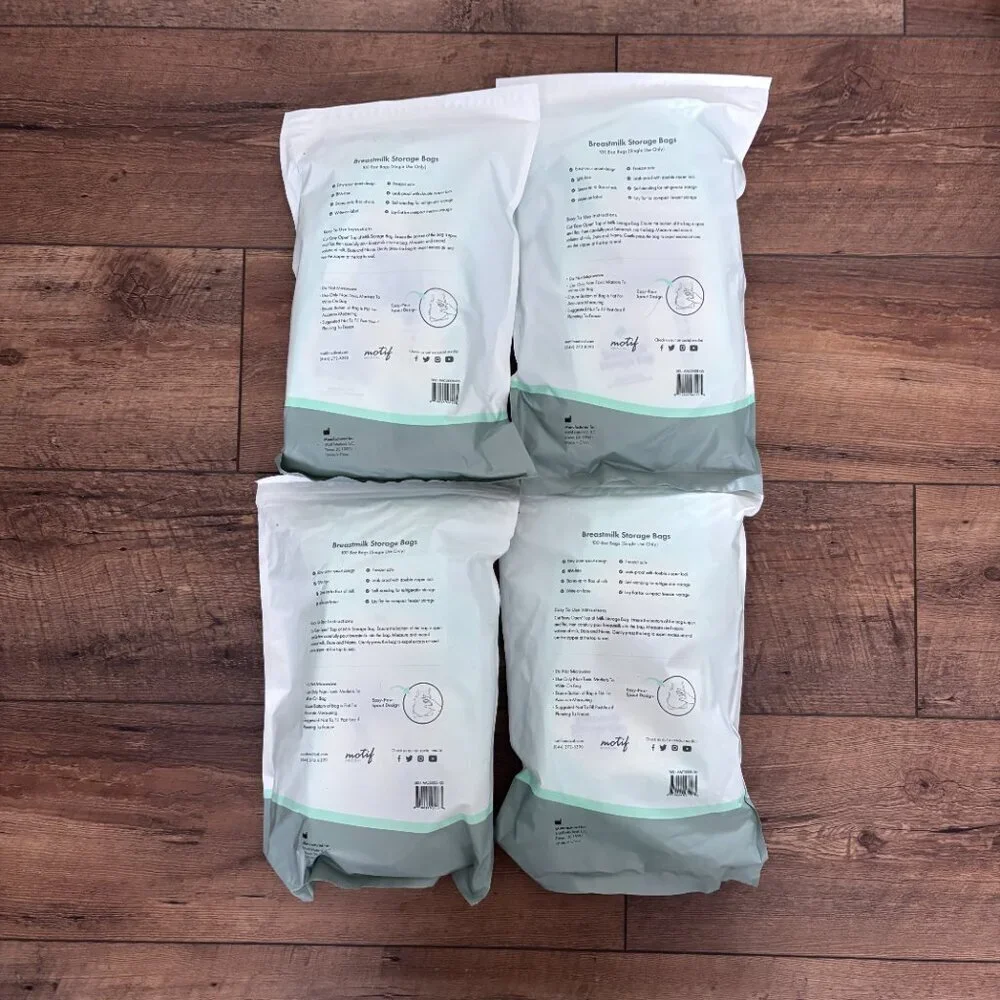 400 Motif Breastmilk Storage Bags (4 packs of 100) SEALED & BRAND NEW